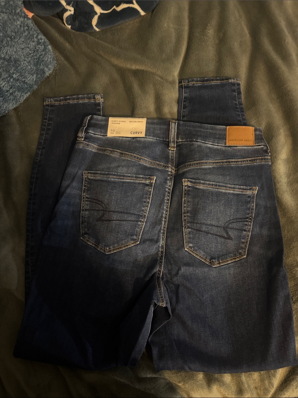 American Eagle Curvy Dark Blue Stretch Skinny Jeans - Picture 2 of 3
